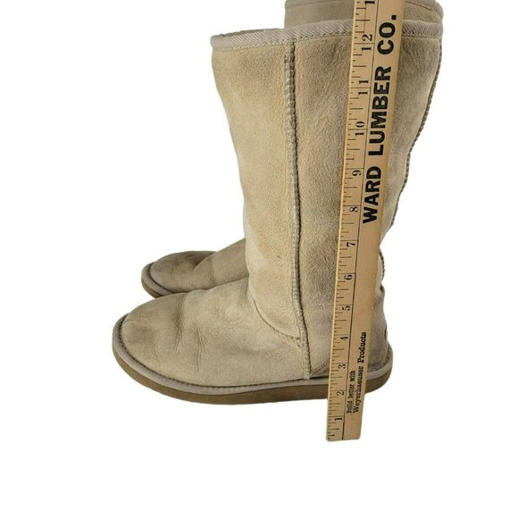 UGG Australia Classic Tall Boots Womens 7 Leather Genuine Sheepskin #5815 F8006C - Picture 7 of 11